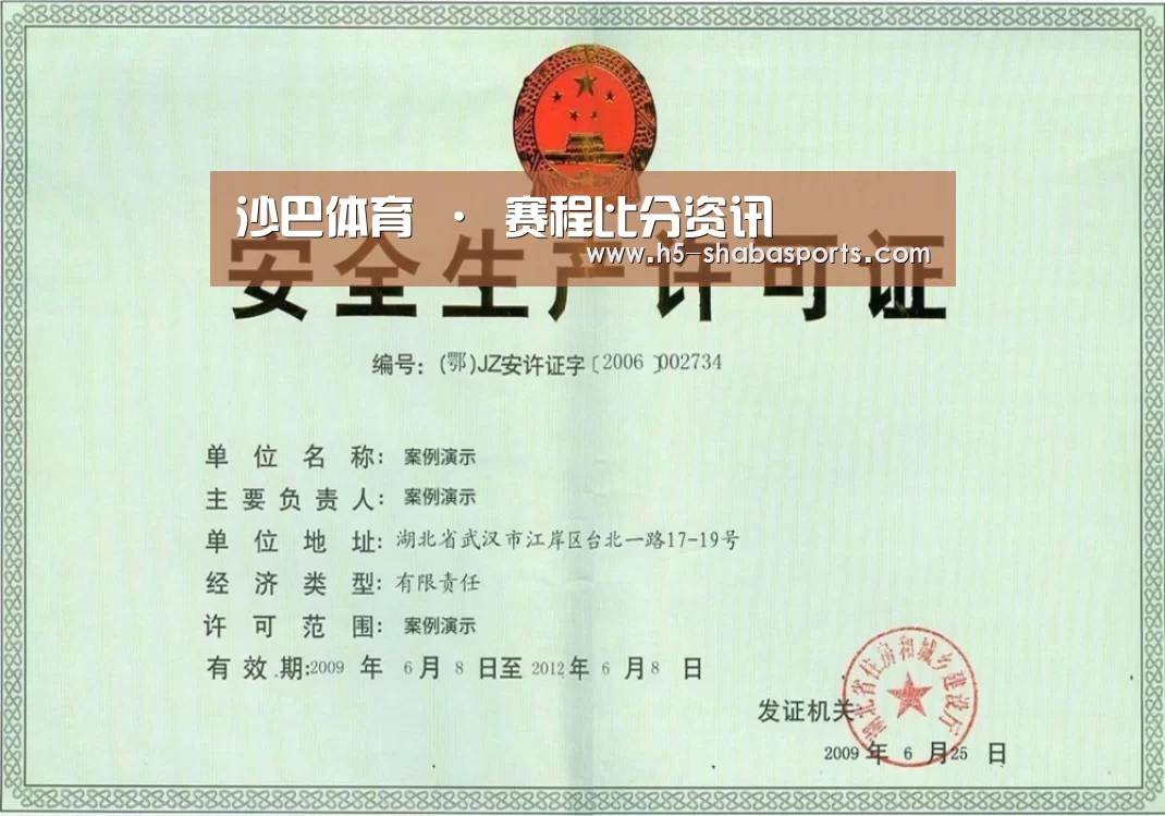 沙巴体育荣誉证书三